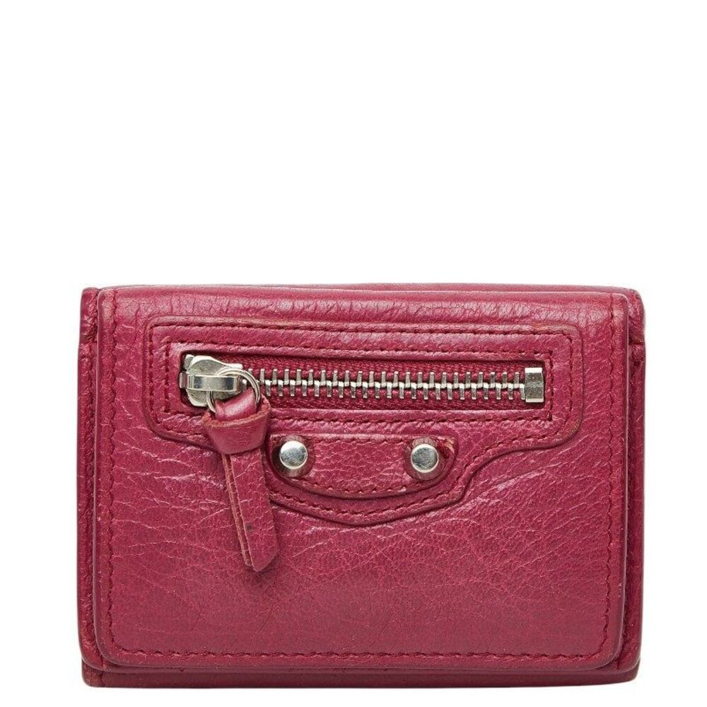 Balenciaga Classic Mini Leather Trifold Wallet